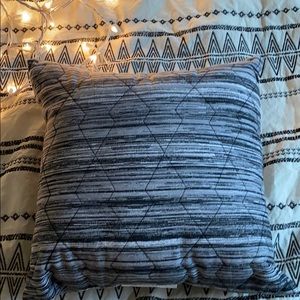 Heathered grey throw pillow